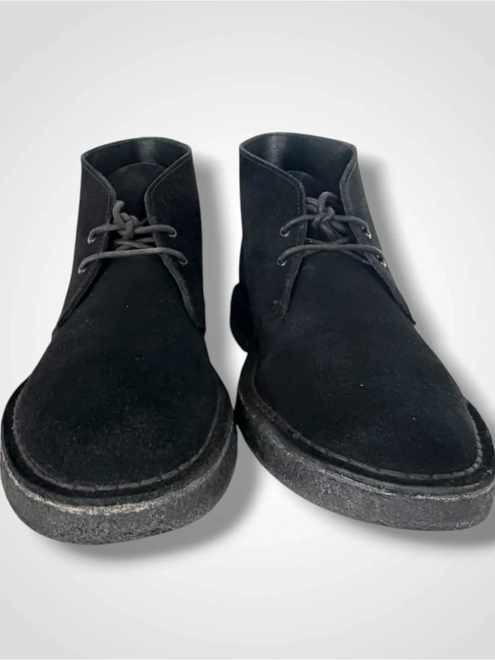 Clarks Originals Desert Boots Black Suede Crepe Sole Mens 10.5